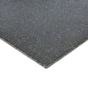 Premium Rubber Gym Mat – Black / Grey Fleck 1m x 1m x 15mm