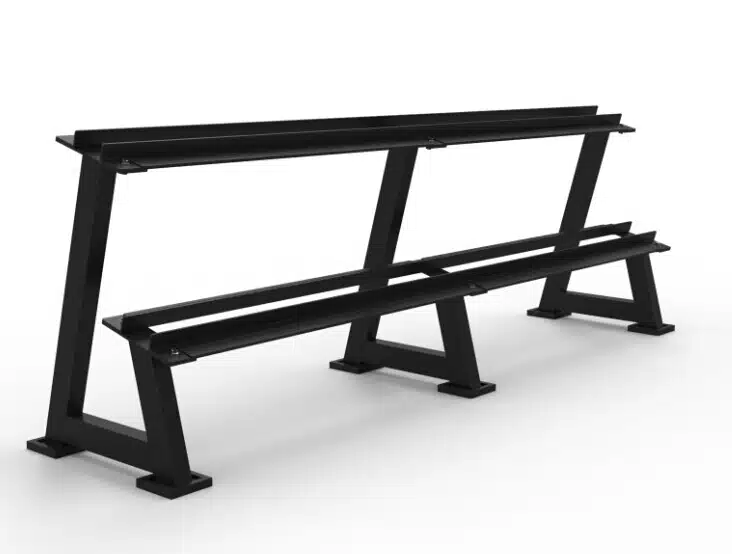 2 Tier Long Dumbbell Storage Rack
