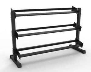 5-25 KG Rubber Hex Dumbbell Set With Stand